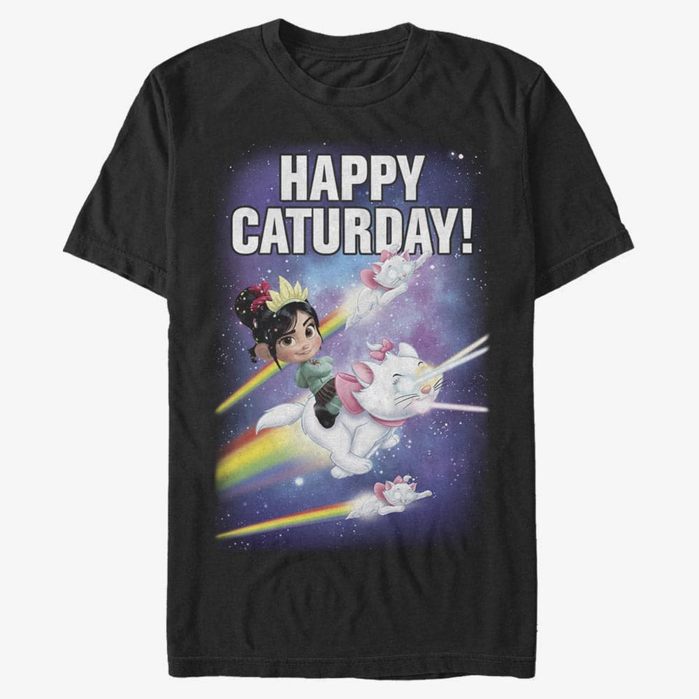 T-shirts Merch Disney Wreck-It Ralph 2 - Happy Caturday Stars Unisex T-Shirt Black