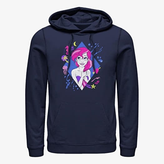 Sweatshirt Merch Disney The Little Mermaid - 90S ARIEL Unisex Hoodie Navy Blue