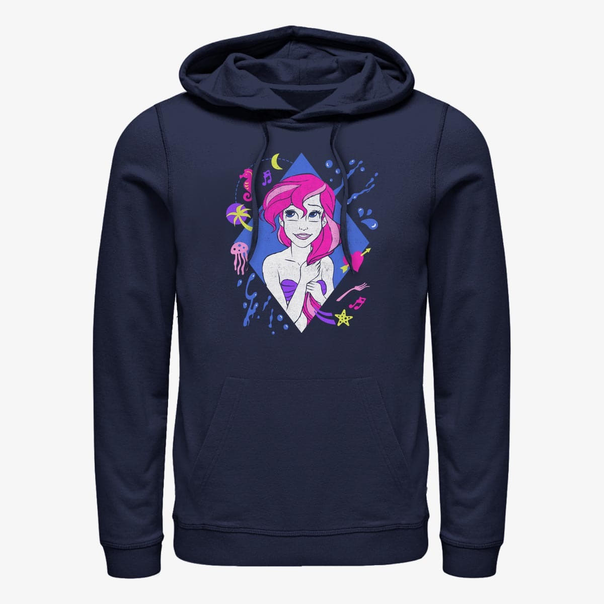 Felpe Merch Disney The Little Mermaid - 90S ARIEL Unisex Hoodie Navy Blue