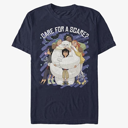 Majica Merch Disney Big Hero 6 Series - Scare Baymax Unisex T-Shirt Navy Blue