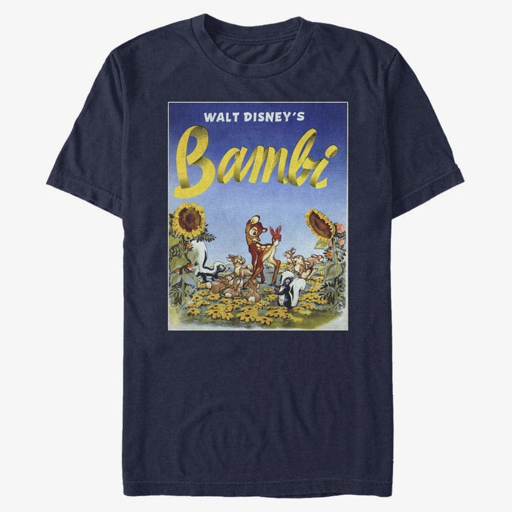 T-shirts Merch Disney Bambi - Bambi Sunflowers Unisex T-Shirt Navy Blue