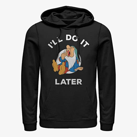 Sweatshirt Merch Disney Snow White - Do It Later Unisex Hoodie Black