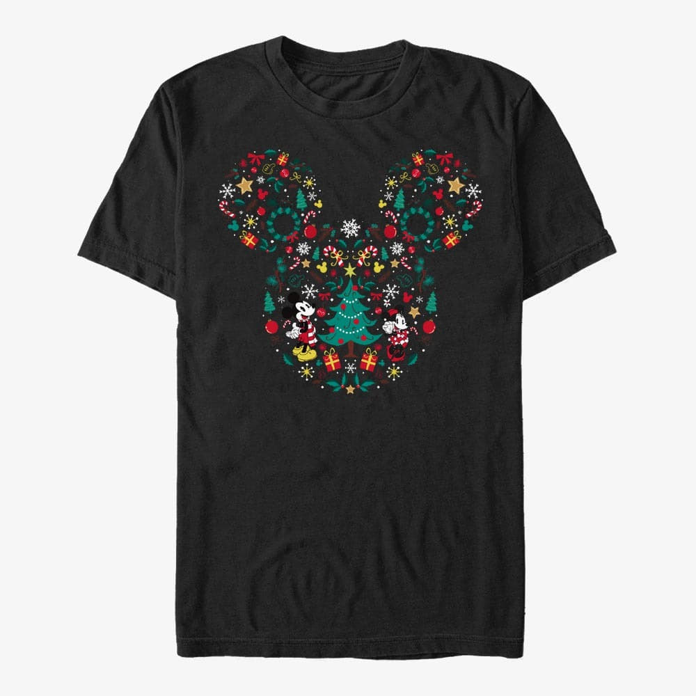 majice kratkih rukava Merch Disney Mickey Classic - Icon Ear Fill Unisex T-Shirt Black