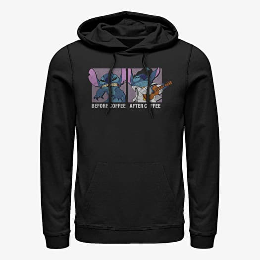 Mikina Merch Disney Lilo & Stitch - Stitch Coffee Unisex Hoodie Black