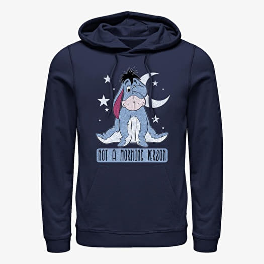 Mikina Merch Disney Winnie The Pooh - Eeyore Not Morning Unisex Hoodie Navy Blue