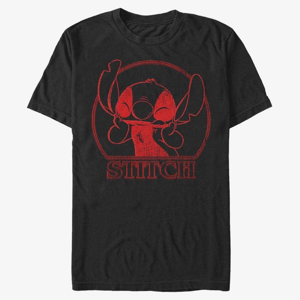 T-särgid Merch Disney Lilo & Stitch - Stranger Stitch Unisex T-Shirt Black