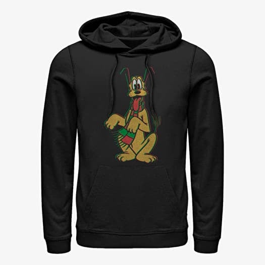 Mikina Merch Disney Mickey Classic - Pluto Holiday Colors Unisex Hoodie Black