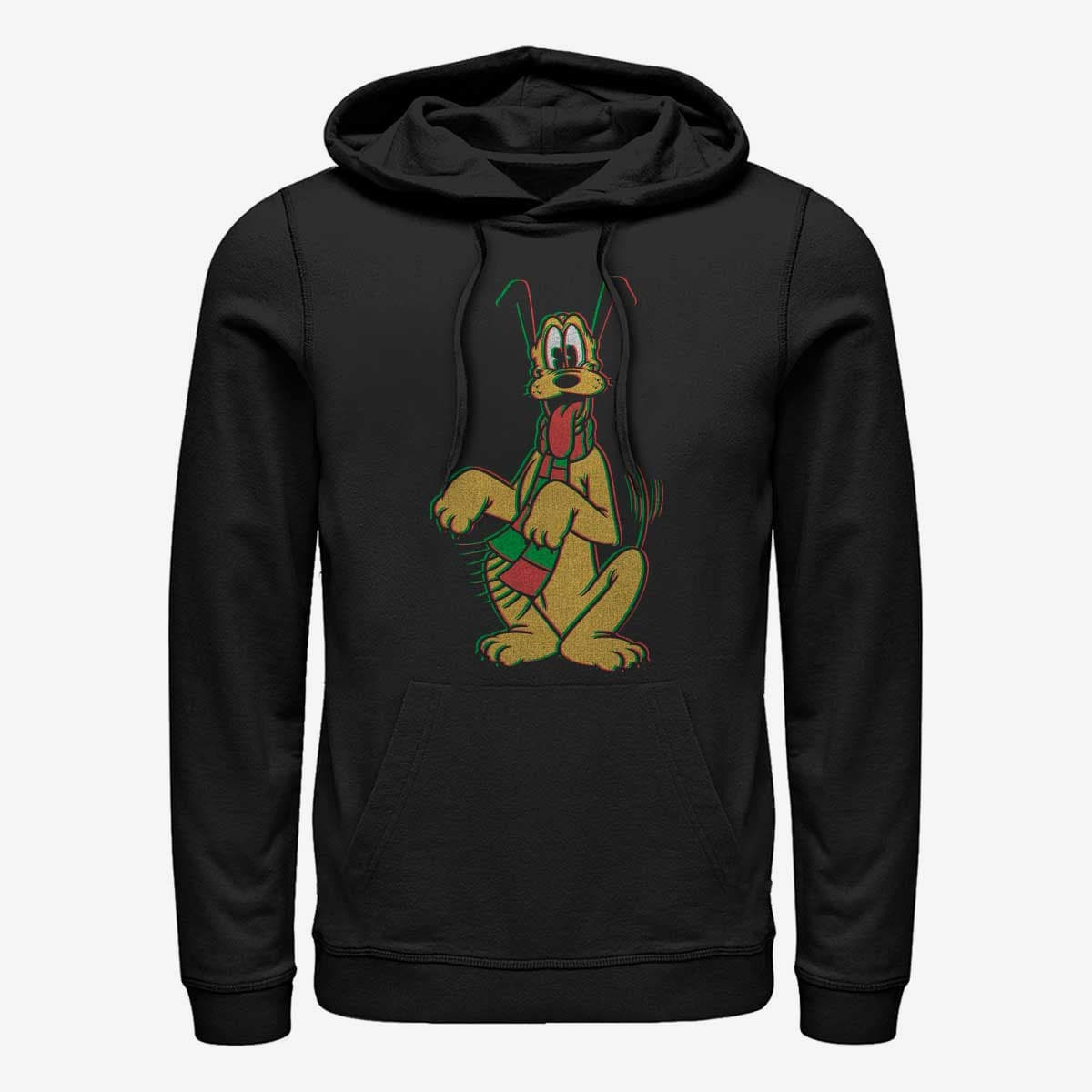 Felpe Merch Disney Mickey Classic - Pluto Holiday Colors Unisex Hoodie Black