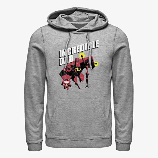 Pulóver Merch Disney Incredibles - Credible Father Unisex Hoodie Heather Grey