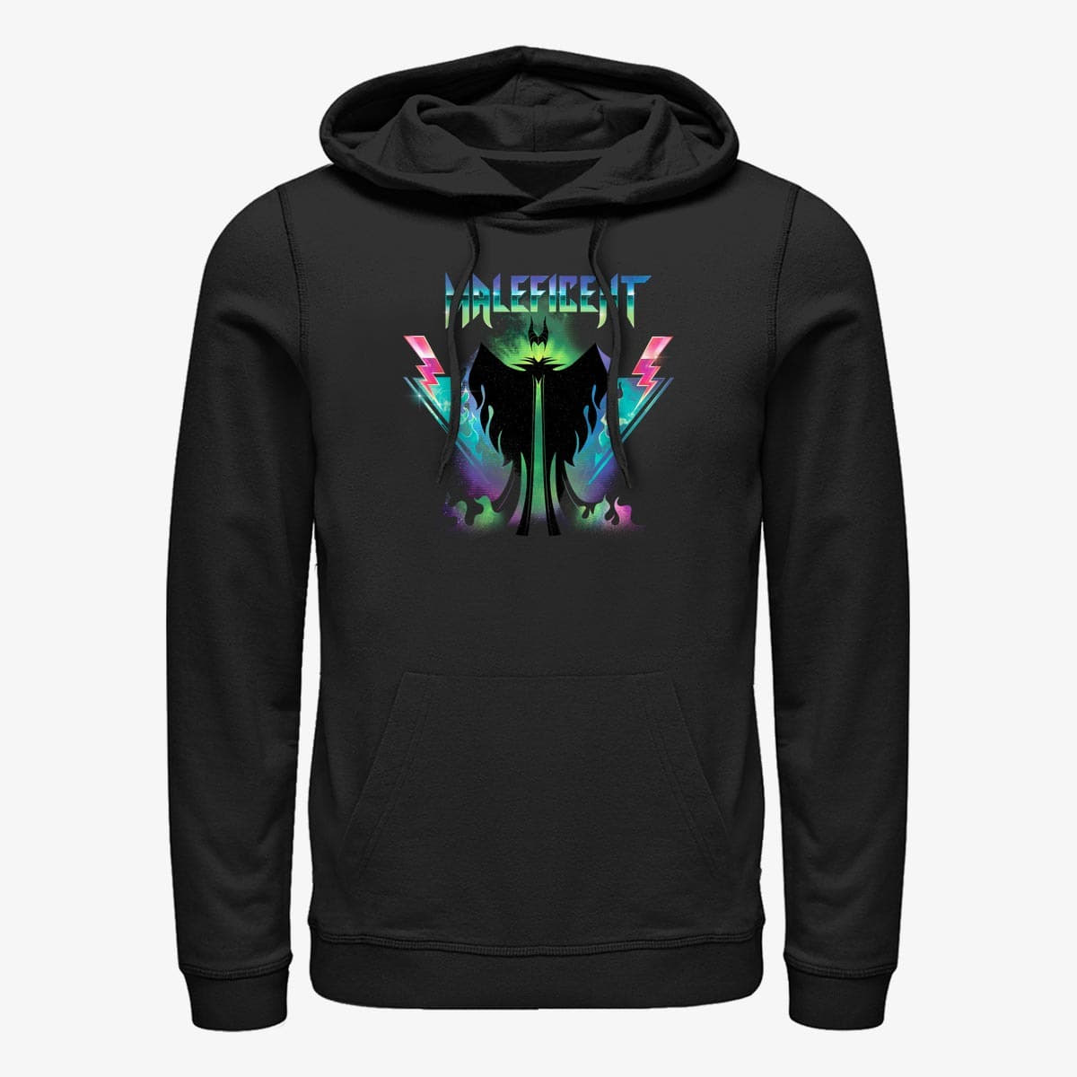 Толстовки та реглани Merch Disney Sleeping Beauty - Mal Rock Solid Unisex Hoodie Black