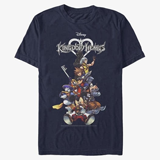 Μπλουζάκι Merch Disney Kingdom Hearts - Group With Logo Unisex T-Shirt Navy Blue