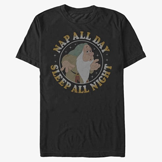 T-shirt Merch Disney Snow White - Nap All Day Unisex T-Shirt Black