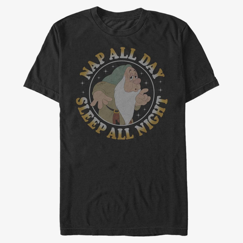T-shirts Merch Disney Snow White - Nap All Day Unisex T-Shirt Black