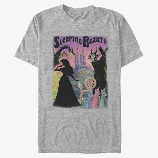 T-shirt Merch Disney Sleeping Beauty - Sleeping Beauty Poster Unisex T-Shirt Heather Grey