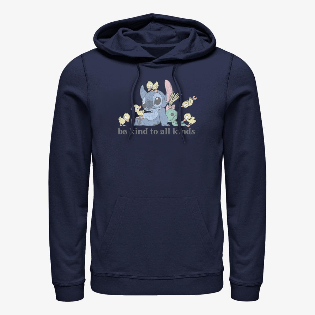 Kapuutsikud ja kampsunid Merch Disney Lilo & Stitch - Kind To All Kinds Unisex Hoodie Navy Blue