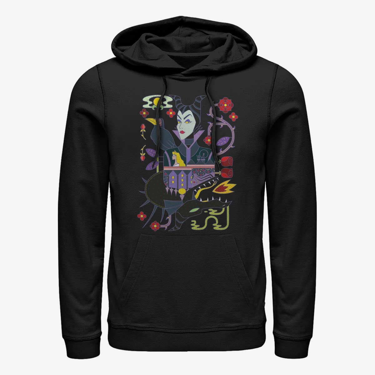 Sweatshirts Merch Disney Sleeping Beauty - dual maleficient Unisex Hoodie Black