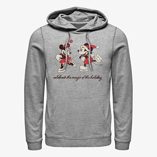 Sweatshirt Merch Disney Mickey Classic - Vintage Holiday Skaters Unisex Hoodie Heather Grey