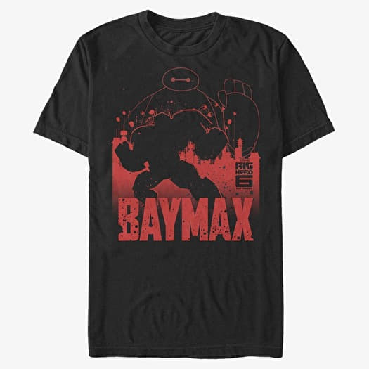 T-shirt Merch Disney Big Hero 6 Series - Baymax Sil Unisex T-Shirt Black