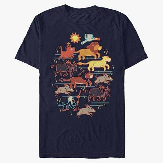Majica Merch Disney The Lion King - STAMPEDE Unisex T-Shirt Navy Blue