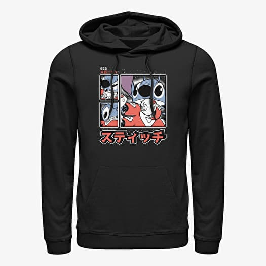 Verryttelypaita Merch Disney Lilo & Stitch - Stitch Kanji Unisex Hoodie Black