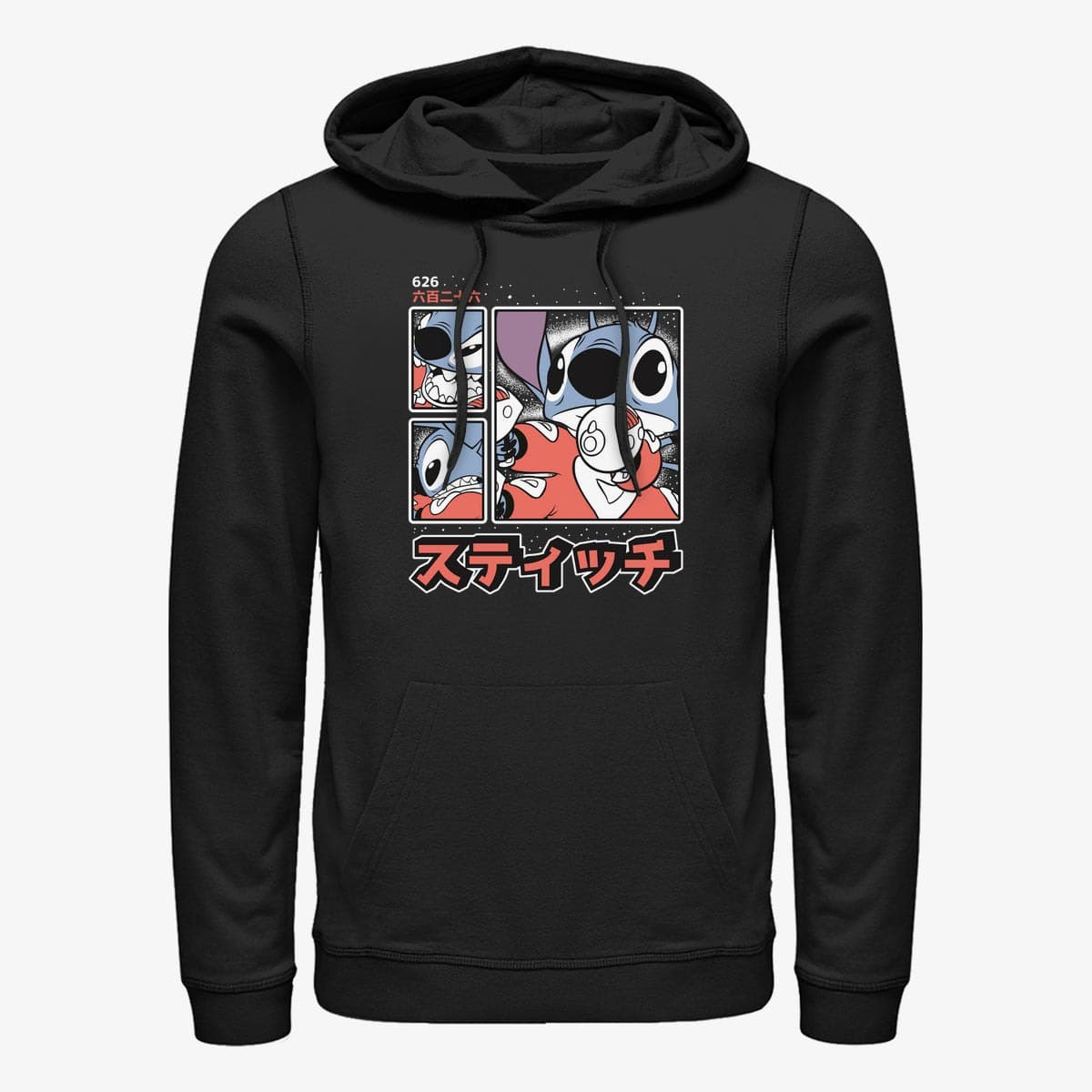 Kapuutsikud ja kampsunid Merch Disney Lilo & Stitch - Stitch Kanji Unisex Hoodie Black