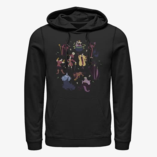 Mikina Merch Disney Villains - Doodle Disney Bad Dudes Unisex Hoodie Black