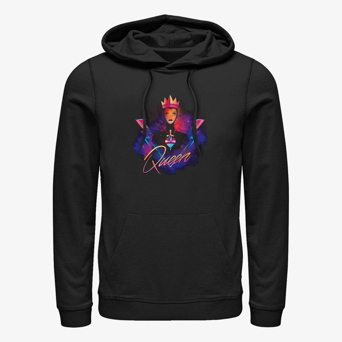 Mikiny Merch Disney Villains - Evil Queen Rock Unisex Hoodie Black