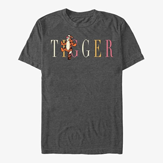 T-shirt Merch Disney Winnie the Pooh - Tigger Fashion Unisex T-Shirt Dark Heather Grey