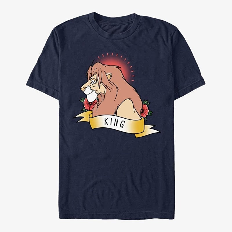 T-Shirt Merch Disney The Lion King - King Unisex T-Shirt Navy Blue