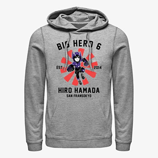 Sweatshirt Merch Disney Big Hero 6 Movie - Hiro Collegiate Unisex Hoodie Heather Grey
