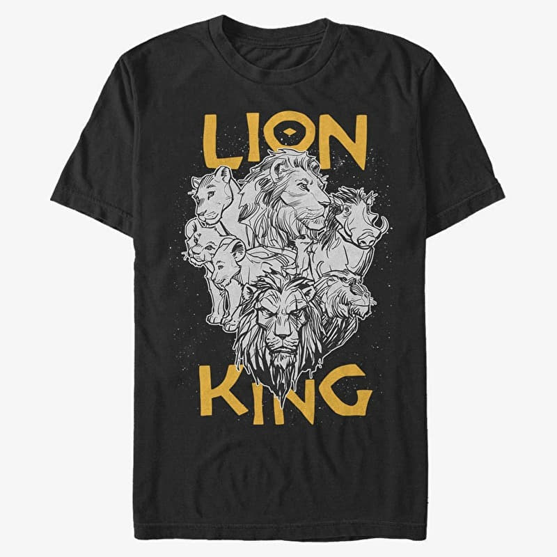 Camiseta Merch Disney The Lion King: Live Action - Cast Photo Unisex T-Shirt Black