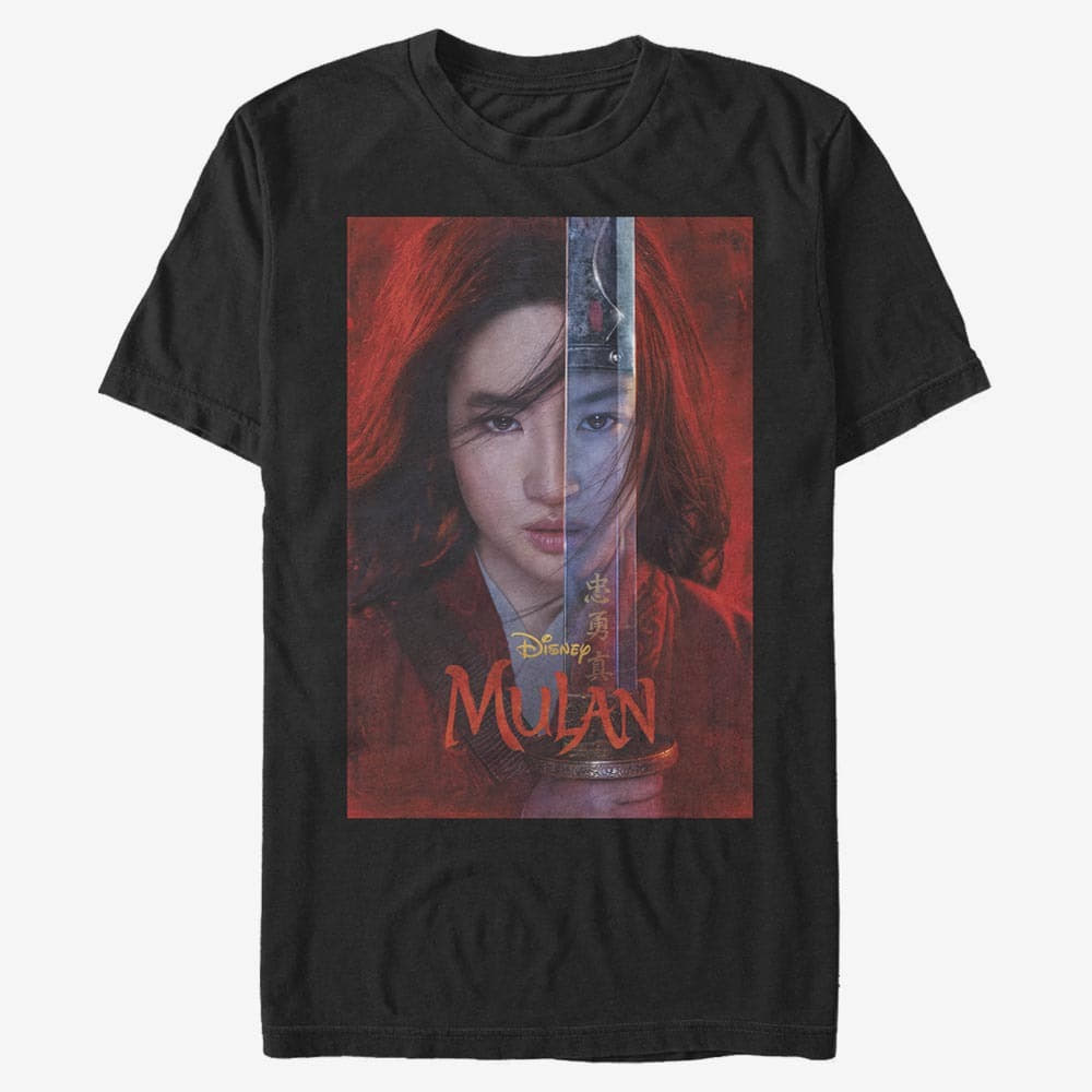 T-Shirts Merch Disney Mulan: Live Action - Mulan Poster Unisex T-Shirt Black