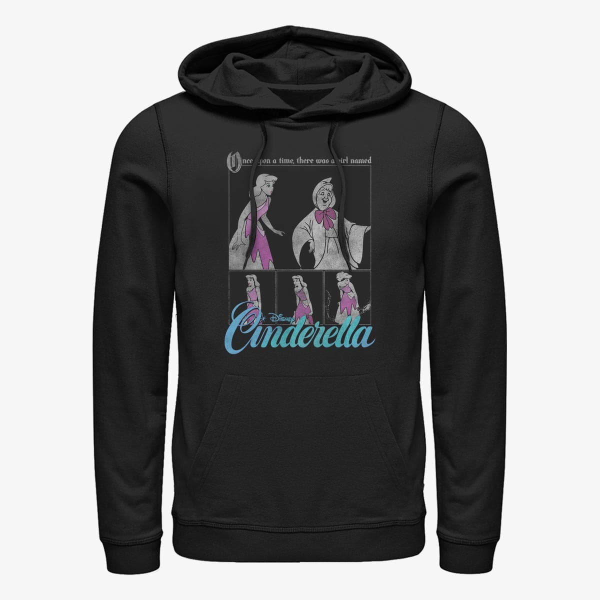Dukserice Merch Disney Cinderella - Grunge Cinderelli Unisex Hoodie Black
