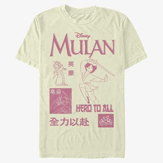 T-shirt Merch Disney Mulan - Mulan Grid Unisex T-Shirt Natural