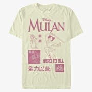 Merch Disney Mulan - Mulan Grid Unisex T-Shirt Natural