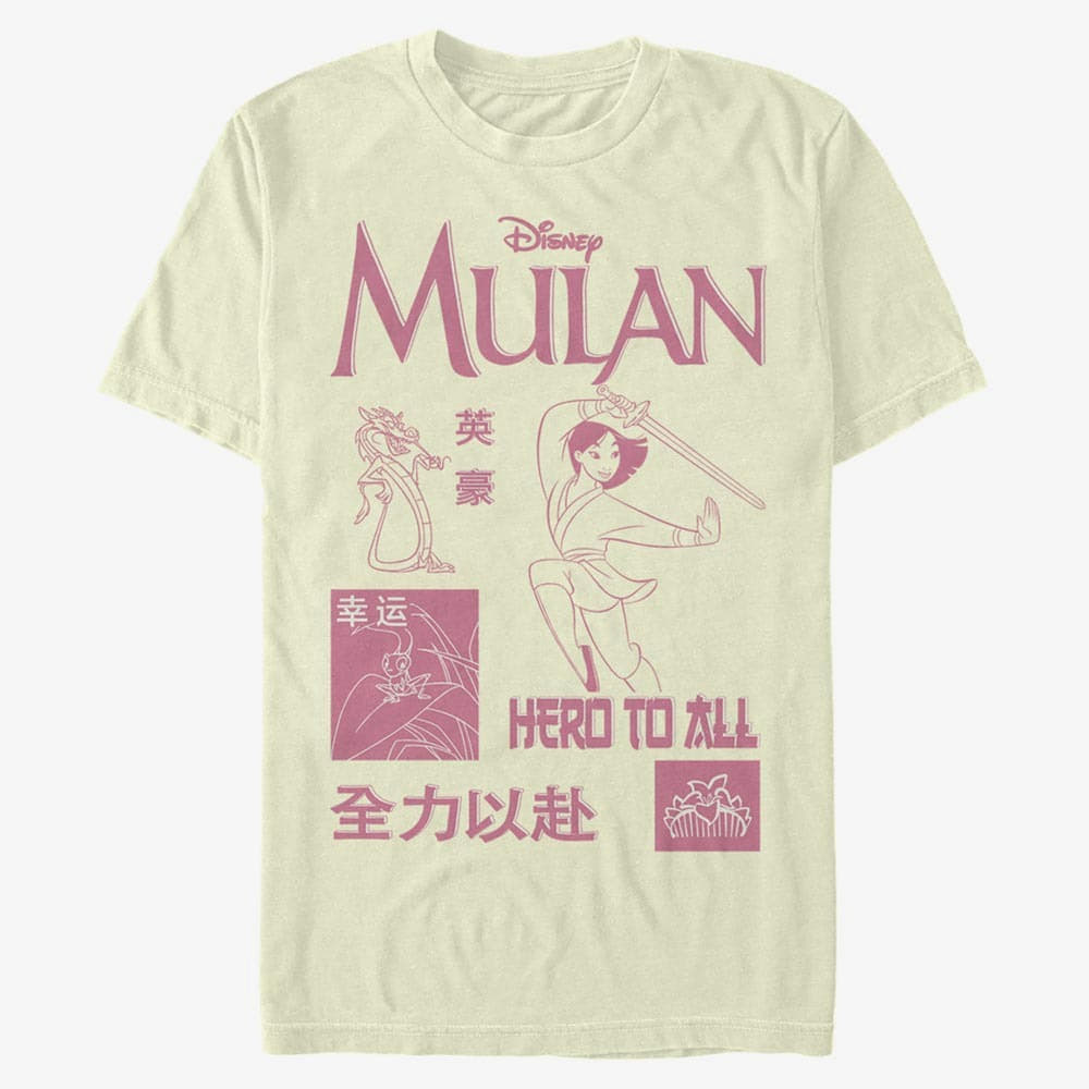 T-shirts Merch Disney Mulan - Mulan Grid Unisex T-Shirt Natural