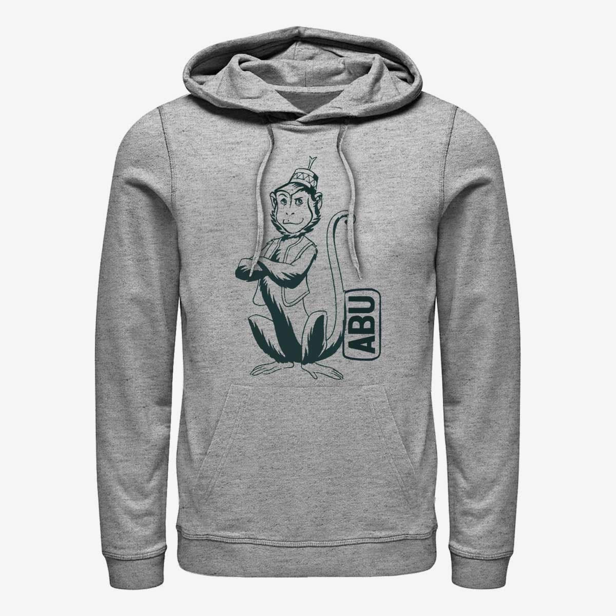 Kapucnis pulóverek és pulcsik Merch Disney Aladdin: Live Action - Abu Side Kick Pocket Unisex Hoodie Heather Grey