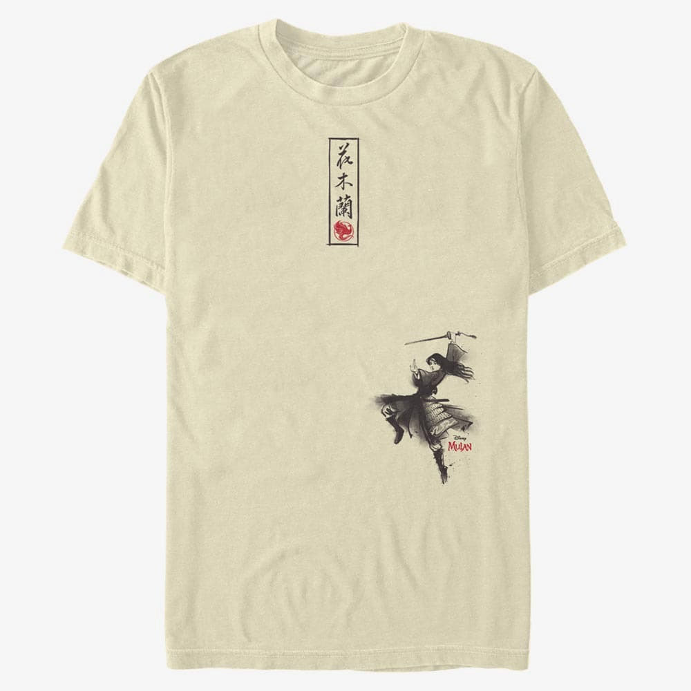 Trička Merch Disney Mulan: Live Action - Mulan Scroll Unisex T-Shirt Natural