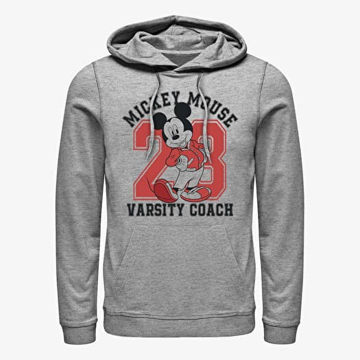 Pulóver Merch Disney Classic Mickey - Varsity Mouse Unisex Hoodie Heather Grey