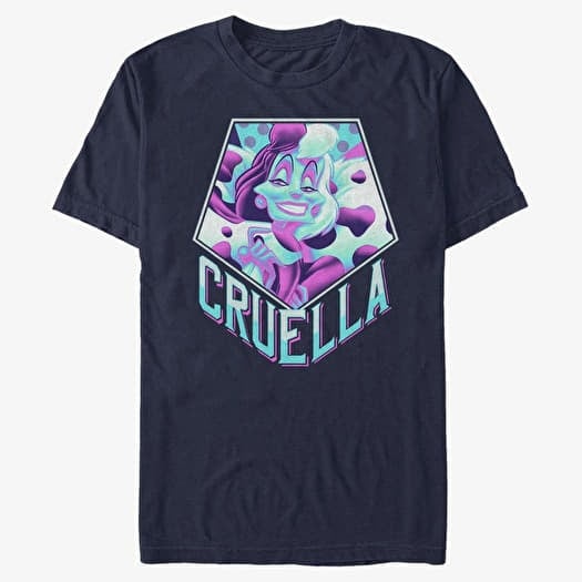 Μπλουζάκι Merch Disney 101 Dalmatians - Cruella Pentaneon Unisex T-Shirt Navy Blue