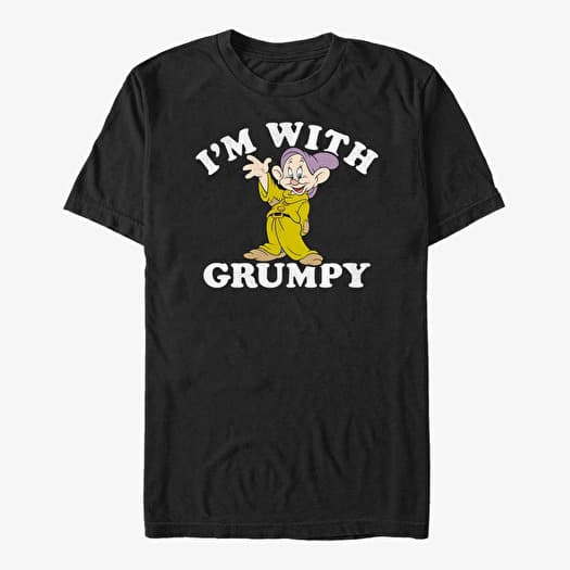 Tričko Merch Disney Snow White and the Seven Dwarfs - With Grumpy Unisex T-Shirt Black