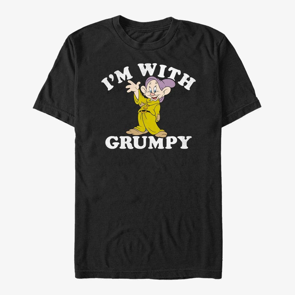 T-shirts Merch Disney Snow White and the Seven Dwarfs - With Grumpy Unisex T-Shirt Black