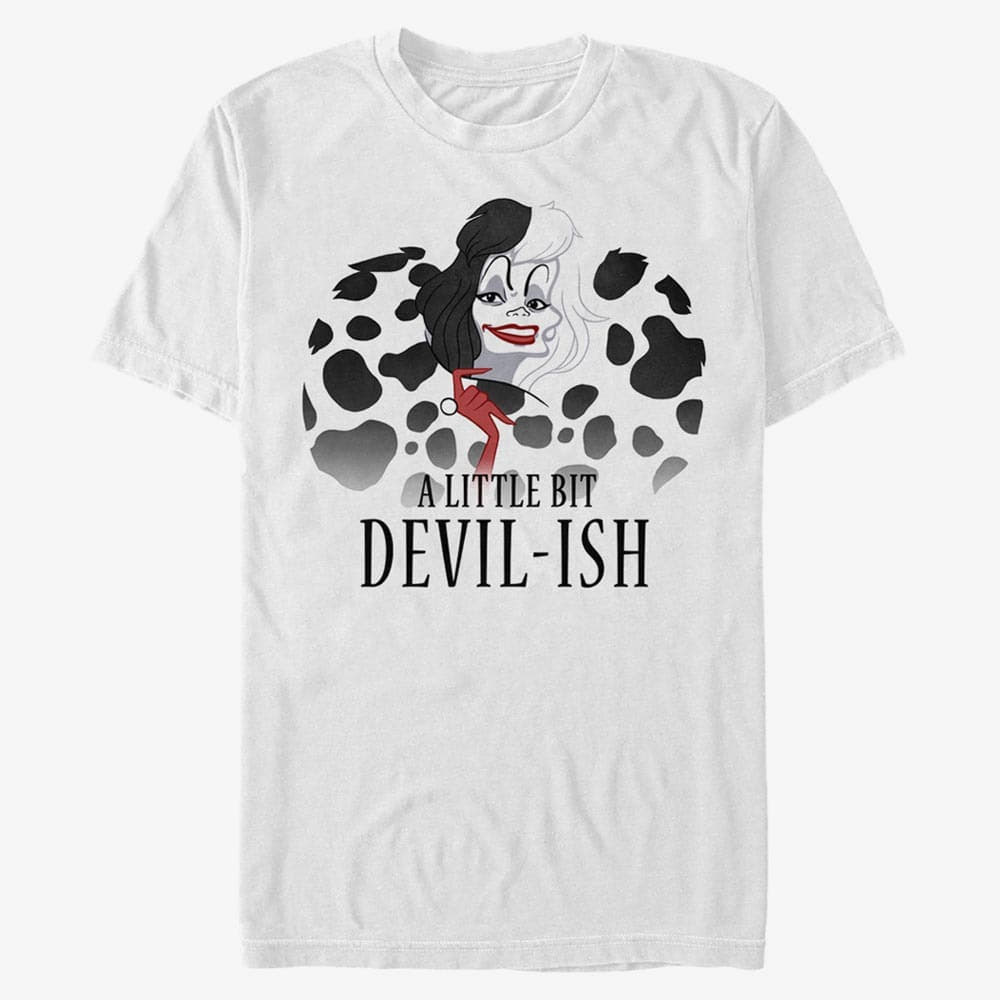 majice kratkih rukava Merch Disney 101 Dalmatians - Scary Evil Cruella Unisex T-Shirt White