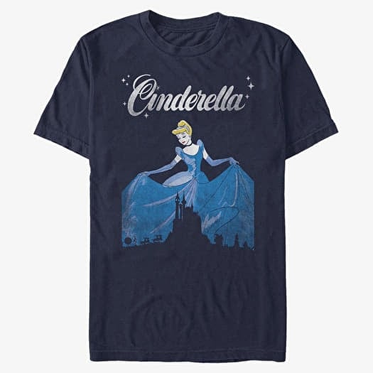 Tričko Merch Disney Cinderella - Dancing Cinderella Unisex T-Shirt Navy Blue