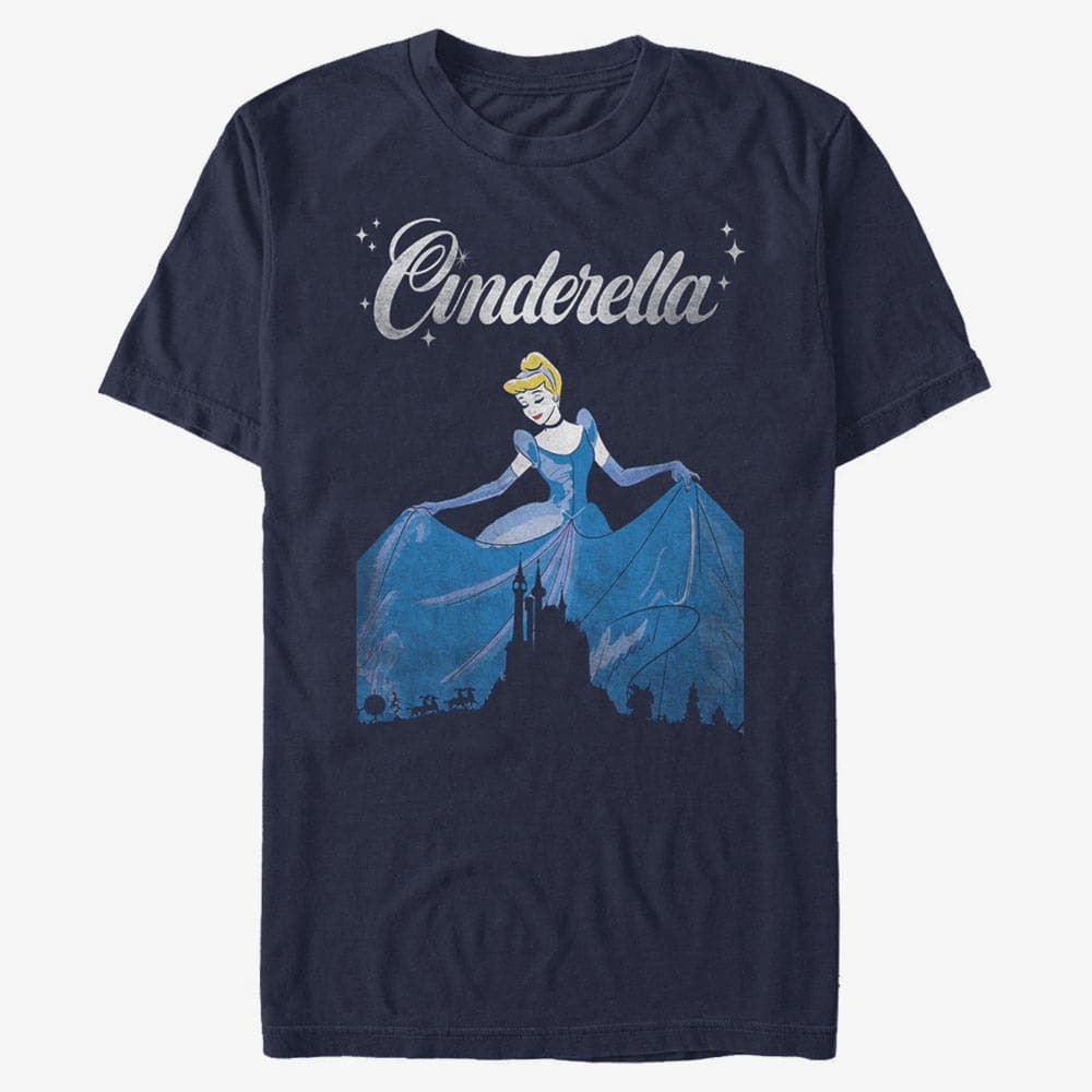 majice kratkih rukava Merch Disney Cinderella - Dancing Cinderella Unisex T-Shirt Navy Blue