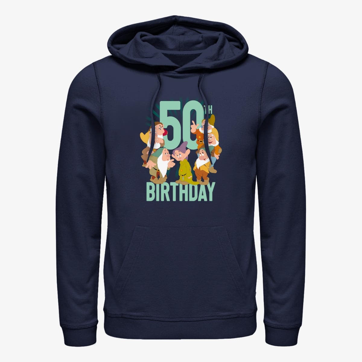 Sweatshirts Merch Disney Snow White - Dwarves Fifty Bday Unisex Hoodie Navy Blue