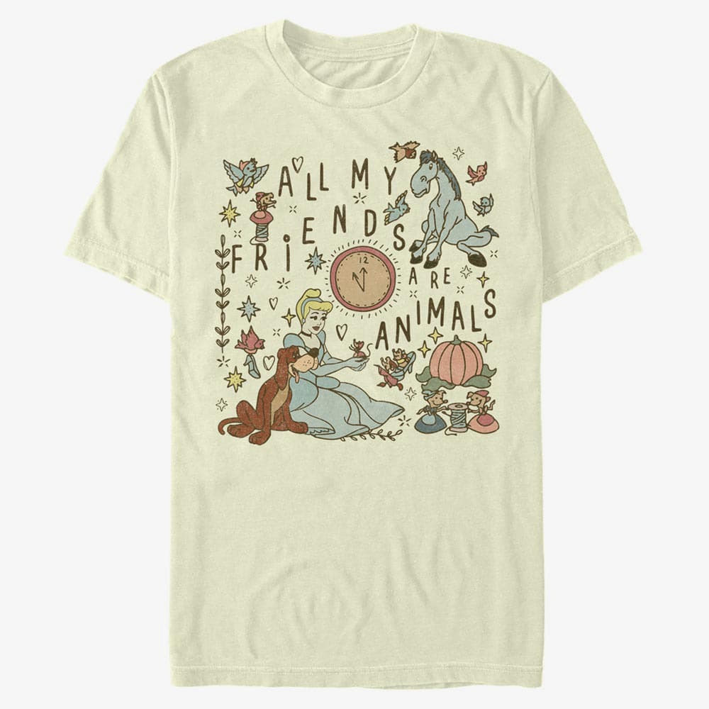 majice kratkih rukava Merch Disney Cinderella - All My Friends Are Animals Redux Unisex T-Shirt Natural