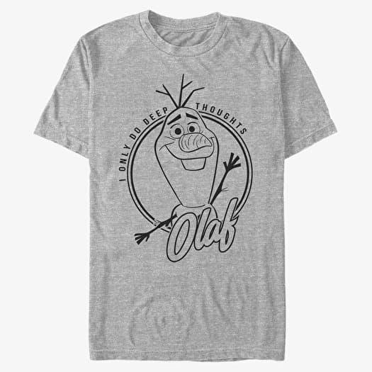 T-shirt Merch Disney Frozen 2 - Deep Thought Olaf Unisex T-Shirt Heather Grey