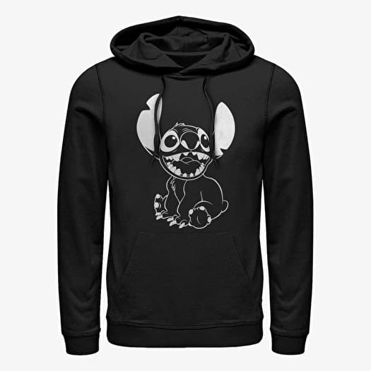 Sweatshirt Merch Disney Lilo & Stitch - Negative Stitch Unisex Hoodie Black