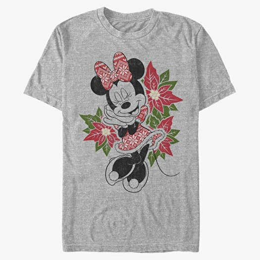 Majica Merch Disney Mickey Classic - Christmas Fairisle Minnie Unisex T-Shirt Heather Grey